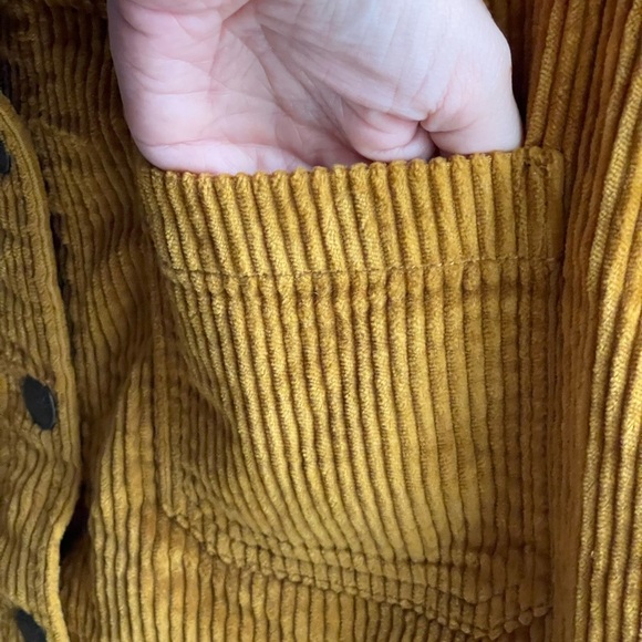 Madewell Gold Corduroy A-Line Mini Skirt Patch Pocket Edition Size 8 - Picture 7 of 10